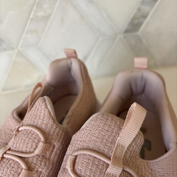 8.5 Charlize Pink Textile Padded Sole Slip On Lace Decor Pull Low Top Sneaker - Picture 11 of 11